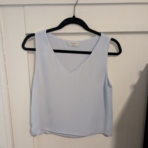 Babaton Light blue Sleeveless Crop Tank Top